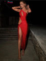 Weird Puss Irregular Knot Dress Women Summer Hollow Waistless Sleeveless High Waist Stretch Midnight Party Coquettish Vestidos.