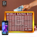 60,000 PKR Mobile Saving Money Box - Daily Targeted Challenge Money Saving Chart | Wooden Money Box, Saving for Adults and Kids, Cash Vault Savings Challenge Box with 60K Targets, Budgeting and Savings Goal Cash Bank for Boys and Girls (Wood). 