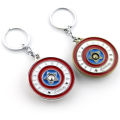 Marvel Captain America Shield Keychain Fun Rotate Relieve Anxiety Toy Keyring Avengers Car Bag Key Holder. 