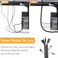 Universal 2M Flexible Black Cable Protector Wrap Line Coiled Management Tube for Office Wire Cord Organizer Cover Sleeve. 