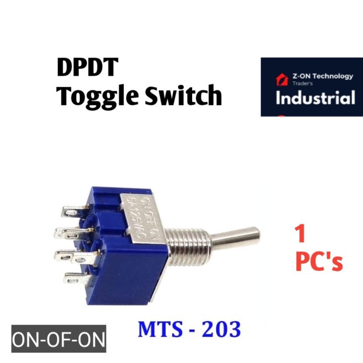 DPDT TOGGLE SWITCH ON-OFF-ON, CNLEDA 6-Pin Mini SPDT ON-OFF-ON 3A 250VAC 6A 120VAC