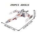 New MOC Space Battle X Spaceship Vehicle Building Blocks Model, Home Decor Ornament, Festival . 