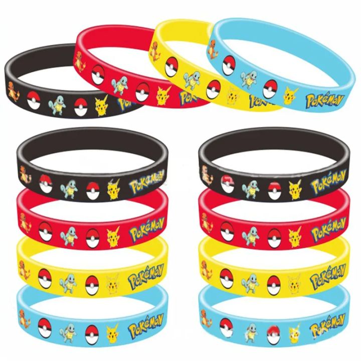 12pcs%20Pokemon%20Bracelet%20Anime%20Action%20Figures%20Pikachu%20Charmander%20Children%20Cartoon%20Silicone%20Wristband%20Bracelets%20Party%20Cosplay%20%20-%20Image%203