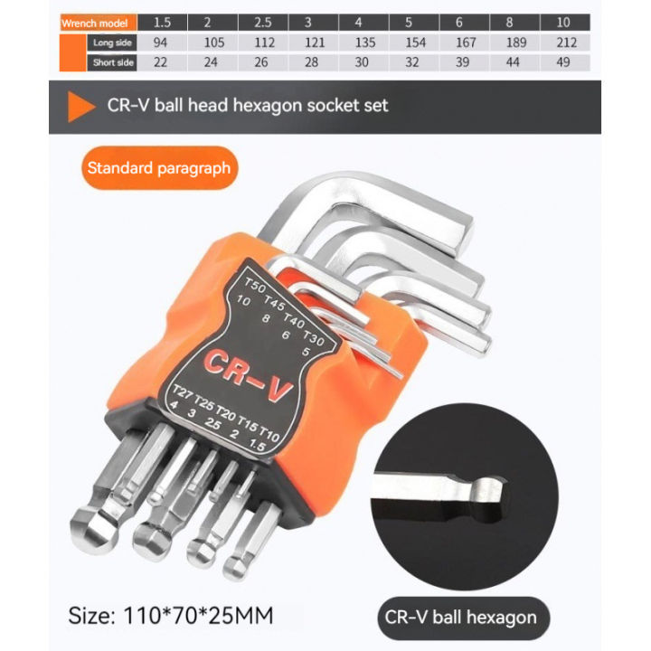 9PCS%20L%20Type%20Double-End%20Screwdriver%20Hex%20Wrench%20Set%20Allen%20Key%20Hexagon%20Flat%20Ball%20Torx%20Star%20Head%20Spanner%20Key%20Set%20Hand%20Tools%20-%20Image%207