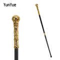 Elegant Golden Round Handle Fashion Walking Stick Cosplay Gentlemen Vintage Handmade Walking Cane Lady Detachable Walking Canes.