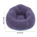 1Pc Inflatable Lounge Chair Sofa Flocking PVC Portable Folding Blow Up Sofa for Living Room Bedroom Balcony Office Travel. 