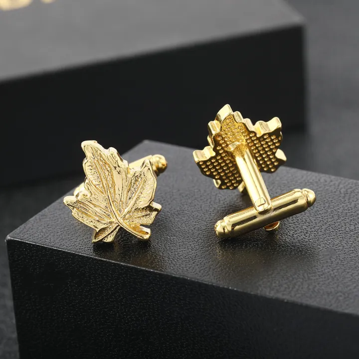 New%20Tide%20Alloy%20Leaf%20Men's%20Cufflinks%20Simple%20Maple%20Leaf%20Metal%20Sleeve%20Studs%20Button%20Retro%20Solid%20Shirt%20Button%20Dress%20Accessories%20-%20Image%202
