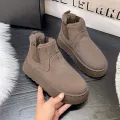 2024 Winter Women Snow Boots Plush Warm Non Slip Waterproof Ladies Flats Sneakers Casual Slip on Female Ankle Boots Botas Mujer. 