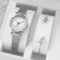 Women Fashion Watch Casual Bracelet Watches Set Ladies Simple Dial Quartz Wristwatches Dress Clock Montre Femme. 
