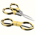 1Pcs Versatile Stainless Steel Folding Scissors - Retractable, Durable, and Portable for Travel,Outdoor & Daily Needs. 