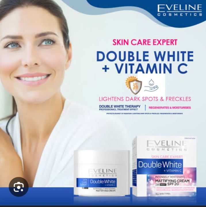 Double Whitening Evline Mattifying Cream Lighten Dark Spots And Freckle
