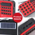 Digital Radio Speaker Music Player Bluetooth-Compatible Solar Charging/Rechargeable Battery Operated MP3 Player Built-in Speaker. 