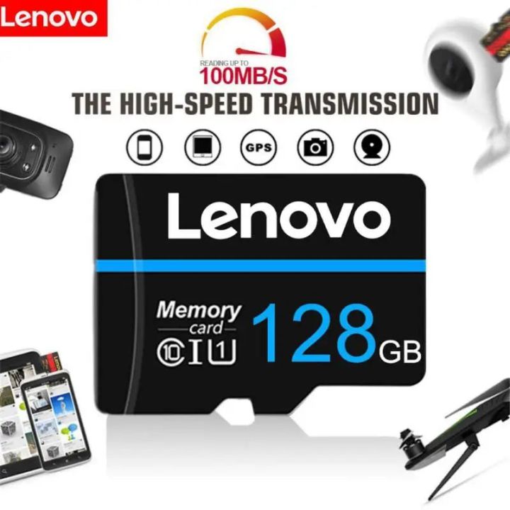 Lenovo 128GB Memory Card High Speed TF Sd Card Class 128GB Flash Card For Phone Camera Tablet