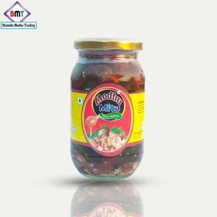 Modhu Mita 500gm | Honey with Dry Fruits Mixed | 100% Natural | Daraz ...