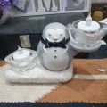 Yankee Candle Co. Diuble Porter Penguin Votive Holder Christmas/Holiday/ Winter. 
