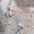 Shell Light Starfish Shell Nail Stickers Cute Starfish Decorative Stickers For Nails DIY 3D Self Adhesive Summer Manicure Decals.