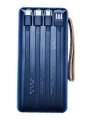Super Fast 20,000mAh Solar Power Bank with Samsung Type-C & iPhone Cable, 2 USB Ports, Type-C Input, and 2 LED Lights. 