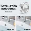 4Pcs Kitchen Bathroom Basin Circular Overflow Drain Cover Decoration Bathtub Sink Hole Overflow Hollow Washbasin Overflow.