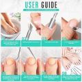Cuticle Nippers and Cutter Kit, Ingrown Toenail File, Triangle Nail Polish Remover Cuticle Pusher Trimmer Stainless Steel Manicure Tools Set for Fingernails and Toenails. 