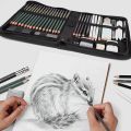 Professional Art Set, 42 PCS Drawing and Sketching Set- Drawing, Sketching and Charcoal Pencils. Kneaded Eraser Included. Art Kit for Beginners, Teens and Adults. 