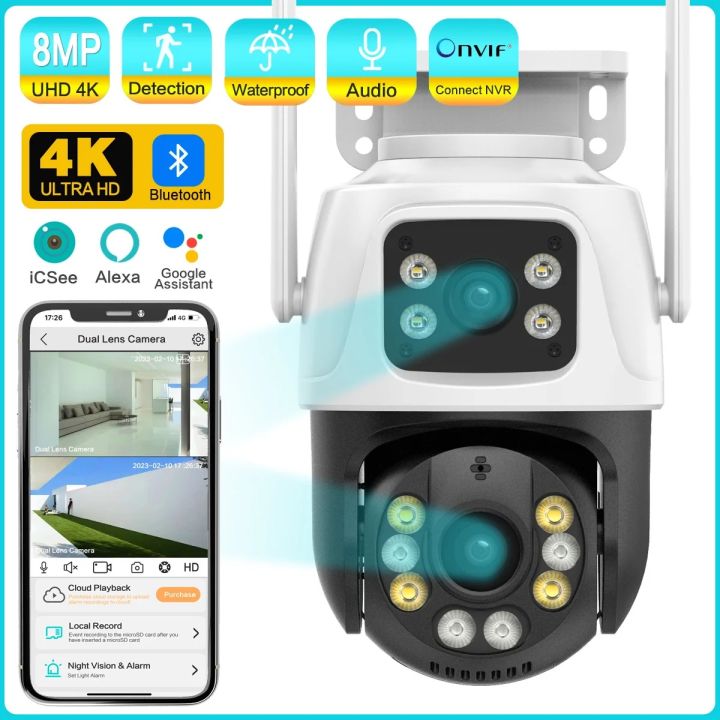 Pixplus Camera Pixel Plus Dual Lens 24H Full Colour 360 Rotating 4K High Resolution ...