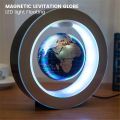 Magnetic levitation ball LED rotating earth floating light O/C shaped bedside lamp novel birthday gift. 