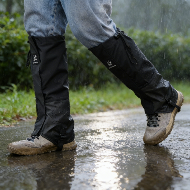 1 pair Waterproof Rain Leg Gaiters Hiking Boot Legging Shoes Warmer Shoe Cover Tourist Outdoor Camping Trekking Climbing Hunting