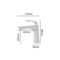 Rethme Bathroom Faucets White Maple Leaf Brass Basin Mixing Faucet Cold Hot Water Waterfall Tap Deck Mounted Sink Mixer Taps. 