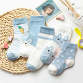 5Pairs Baby Socks Cotton Spring Autumn Cartoon Animal Children's Sock Girls Cute Newborn Boy Toddler Kids Socks 0-6 Years. 