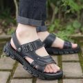 100% Soft Sole Men's Sandals - Summer Waterproof Anti-Slip Beach Shoes, Thick Cushioned Premium Slides Durable Comfortable. 
