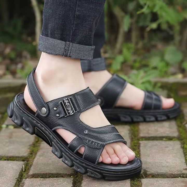 100%25%20Soft%20Sole%20Men's%20Sandals%20-%20Summer%20Waterproof%20Anti-Slip%20Beach%20Shoes,%20Thick%20Cushioned%20Premium%20Slides%20Durable%20Comfortable%20-%20Image%202