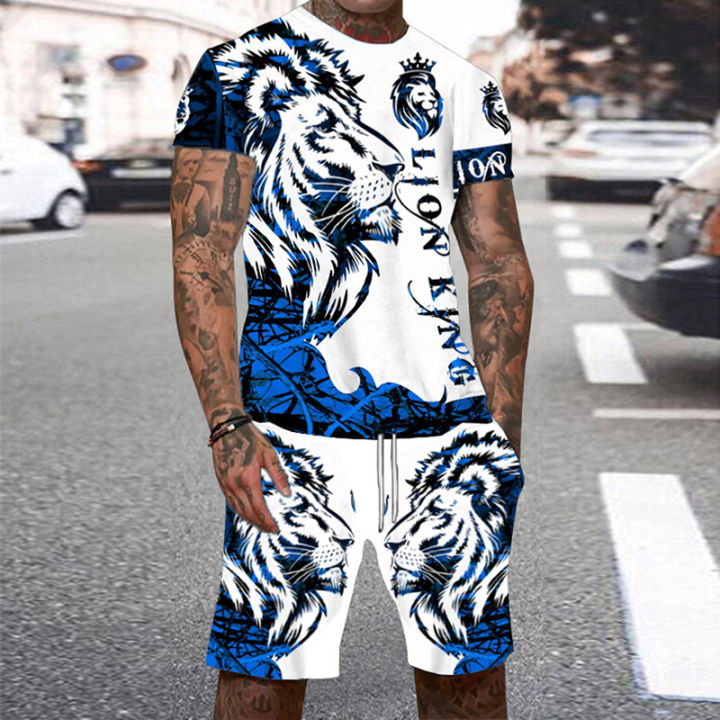 Tiger%203D%20Print%20Sport%20Moisture-wicking%20Breathable%20Men%20Round-neck%20T-shirt%20Shorts%20Outdoor%20Fitness%20Running%20Casual%20Street%20Fashion%20Set%20-%20Image%206