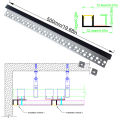 Embedded LED Aluminium Profiles 05m DIY Joint Ceiling Wall Gypsum Board Commercial Home Showroom Black White Cover. 