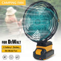 6 Inches Camping Fan 10000/20000mAh Outdoor Fishing Wireless Desktop Portable Metal Fan Strong Wind Fan FIt Dewalt 18V Battery. 