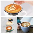 Stainless Steel Coffee Decorating Art Pen Wooden Handle Latte Pull Flower Needle Barista Tool Coffee Accessories Modeling Tool.