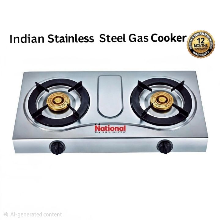 Indian Double Stainless Steel Gas Cooker