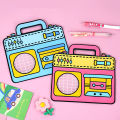 20/50Pcs Retro Radio Pattern Ziplock Snack Bag Cute Sealed Festival Handbag for Kids Birthday Party Favors Candy Cookie Packing.