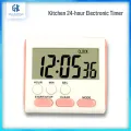 Kitchen Clock English 24-hour Electronic Timer Digital Reminder Alarm Clocks Cooking Countdown Timer LCD Multifunction Home.