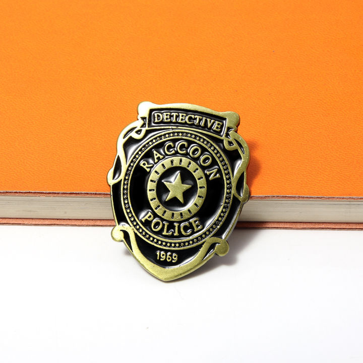 Raccoon Police Department Residents Evil movie badge Enamel Pin brooch jewelry Backpack Decorate