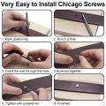 110Sets Screws Leather Rivets Binding for Decorate and Repair Leather Craft Belt Bag Shoes Purse Bookbinding (M5*4,5,6,8,10,12).