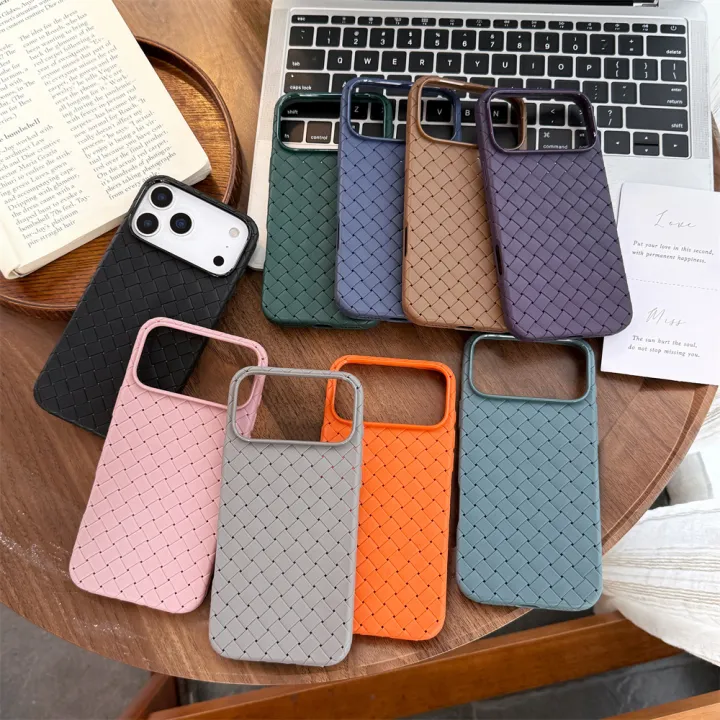 Braided%20Textured%20Phone%20Case%20for%20IPhone%2017%20AIR%2016E%2015%2014%20Plus%2013%2012%2011%20Pro%20Max%20Liquid%20Silicone%20Knitted%20Pattern%20Breathable%20Cover%20-%20Image%206