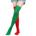 Christmas Stockings Over Knee Long High Socks Women Halloween Striped Stockings Dance Cosplay Performance Solid Colors Leggings. 