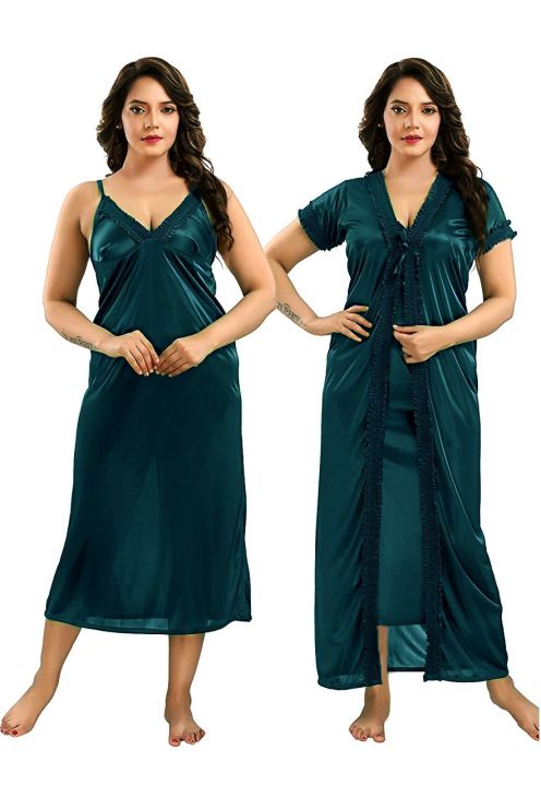 Two-Part Nighty for Women - Elegant and Refined Night Dress for Women - Comfortable for All Seasons