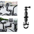 360° Motorcycle Bike Camera Holder Handlebar Mount Bracket 1/4 Metal Stand for GoPro Hero 12 11 10 9 8 7 6 5 DJI Action Cameras. 