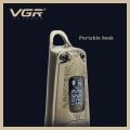 VGR Premium Metal Housing Hair Clipper LED Display, powder metallurgic Blade 5500-7000 RPM 4 Speed motor auto testing button USB charging 4 adjustable Taper Lever 4 Guide combs Runtime 240 min, V-901. 