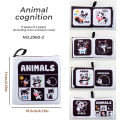 4 Pages Enlightenment Early Learning Books Children Black and White Cloth Book for Kids Montessori Educational Toys.