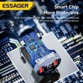 Essage 80W Car Charger USB Type C Dual Port USB Phone Charger PD Fast Charging For iPhone 13 Xiaomi Samsung iPad Laptops Tablets. 
