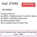 Stainless Steel Round Chafing Dish/Buffet/Kenduri/ Catering Set with Lid. 