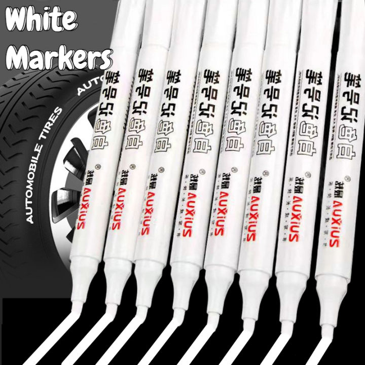 1/3/5pcs Permanent Oily White Marker Pen Waterproof Tire Painting