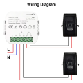 Tuya Smart Life ZigBee Bidirectional Energy Meter with 80A Current Sensor App Monitor Produced and consumed Power AC100V/240V. 